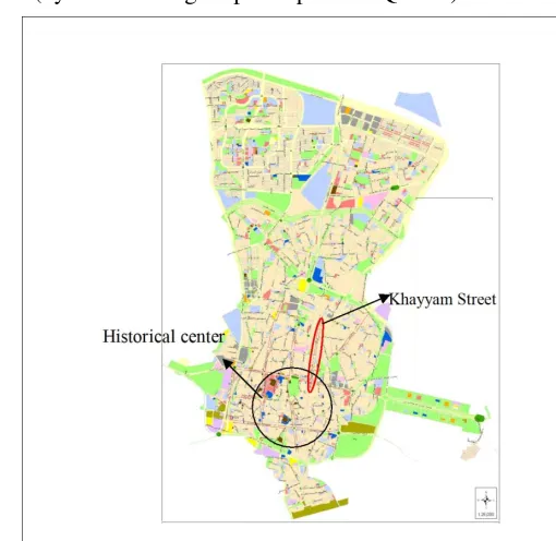 Figure 1 Qazvin Map (Municipality of Qazvin, 2007) 