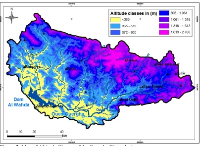 Figure 2. Map of Altitude Classes of the Ouergha Watershed  