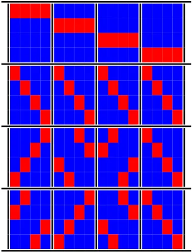 Table 1: The bipartite adjacency matrix of a 16 < b(2, 5) witness.