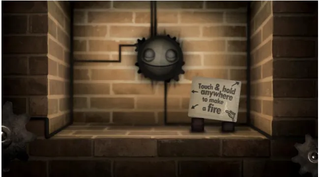 Figure 1: Initial view of the player’s Little Inferno at the start of Little Inferno. 