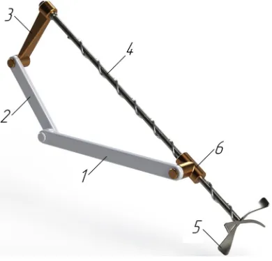 Fig. 2.  Mixing mechanism with a complex motion  