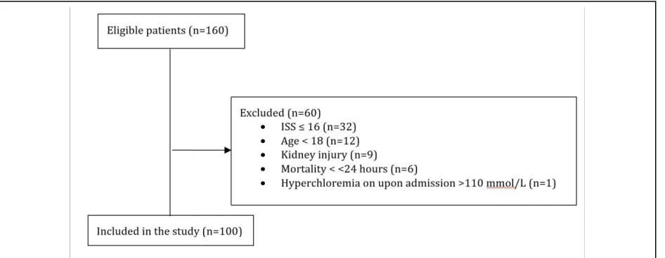 Figure 1: The flowchart showing the inclusion of the patients  