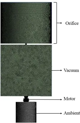 Fig. 4.  Full FE models for the motor unit and its surrounding area