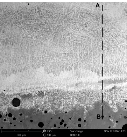 Table 3.  Processing parameters of the multi-pass overlapping alloying process and the HWSLs’ microstructural characteristics