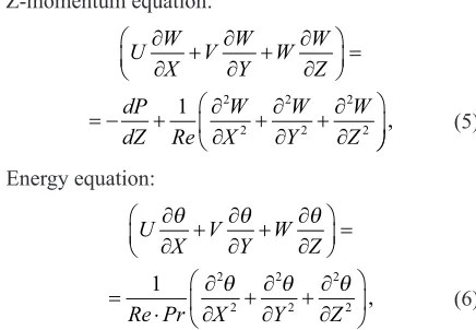 Table 1.  The geometric dimensions of microchannels