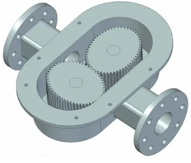 Fig. 1.  Flowmeter and oval gears