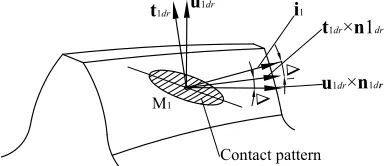 Fig. 2.  The principal directions on the tangent plane