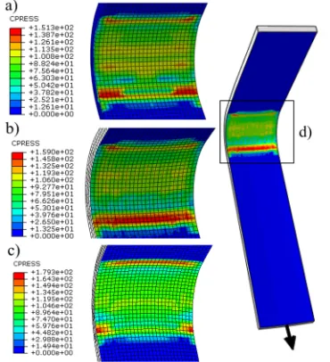Fig. 6.  Stress and strain state during bending of sheet strip,  
