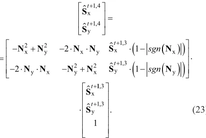Fig. 5.  a) the image of matrix B; and b) the border between 