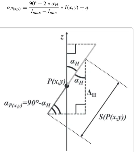 Figure 5 Case in which P(x, y) has the minimum intensity value.