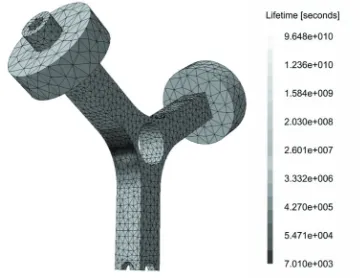 Fig. 10.  Expected fatigue life for specimen S12