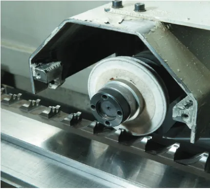 Fig. 4.  Grinding of a broaching tool