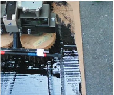 Fig. 3.  Partial prototype at initial testing