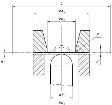 Fig. 6.  Schematic of the Erichsen test tooling