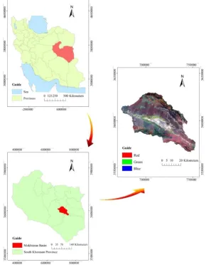 Fig. 1. Geographic position of study region 