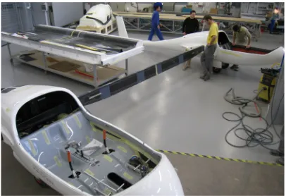 Fig. 13. Central-wing-spar fitted to wing-box assembly for the first time
