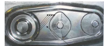 Fig. 7. Influence of the forming force on the thickness of the part