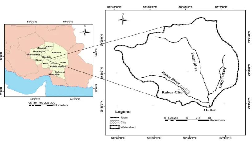Fig. 1. The location of Seafood Watershed in Kerman Province 