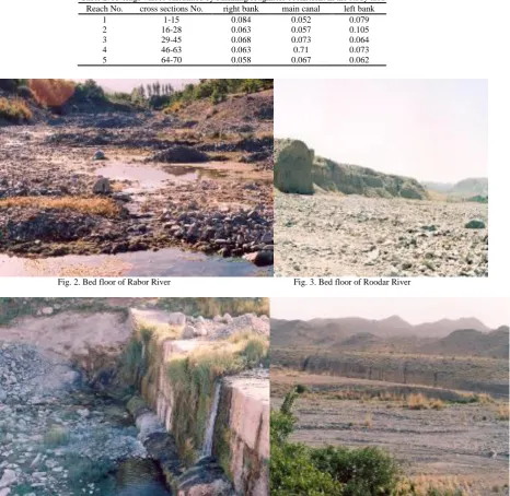 Fig. 2. Bed floor of Rabor River 