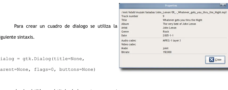 cuadro de dialogo.