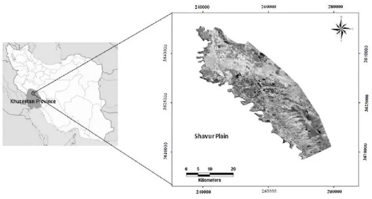 Fig. 1. Location of the study area in the Iran