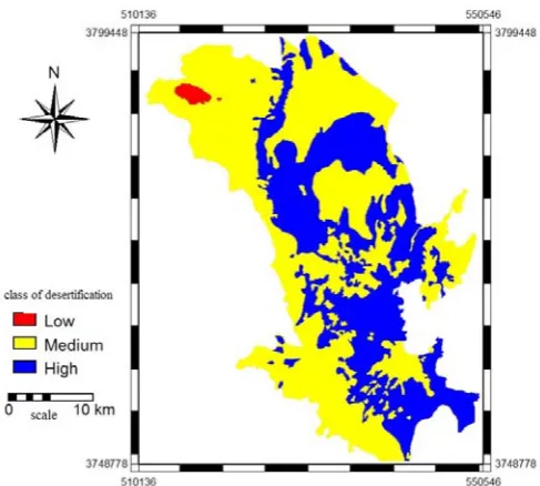 Fig. 1. Numerical value of range and shrub land type  