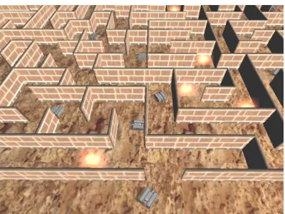 Fig. 8.  Exploration robots in the HIVE simulator 
