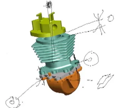 Fig. 5.  The first scenario on the wall configuration 