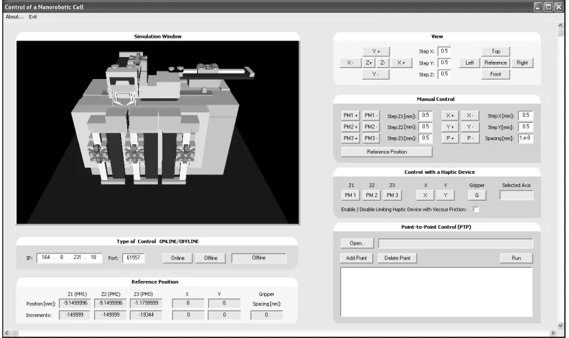 Fig. 9. User interface of the remote application 