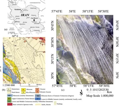 Fig. 3. Elevation ranges for Lut Desert, Iran  produced from SRTM DEM with 90 m resolution, UTM projection and WGS84 datum 