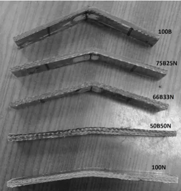 Fig. 8. Failure behavior of different composite samples.