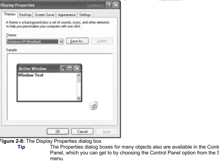 Figure 2-8: The Display Properties dialog box  
