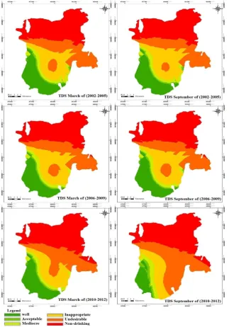 Fig. 4. Zoning map of TDS 