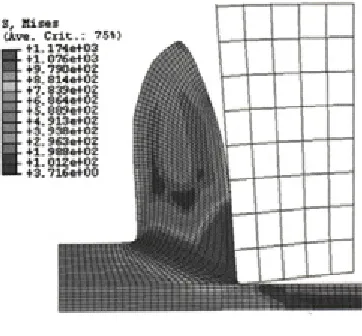 Fig. 7. Mises stress contours by element deletion 