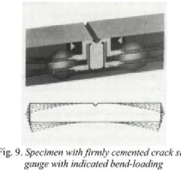 Fig. 9. Specimen with firmly cemented crack size 