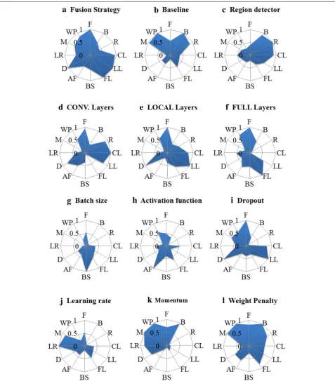 Fig. 4 Optimization of our CRCNN approach: sensitivity of the deep architecture’s parameters.d a Fusion Strategy