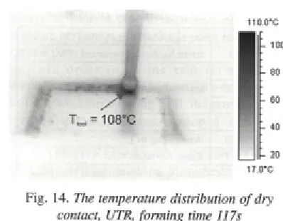 Fig. 12. The temperature distribution of dry 