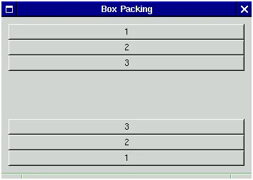 Figure 3-5. Buttons packed into a GtkVBox
