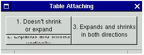 Figure 3-16. GtkTable after shrinking the window vertically