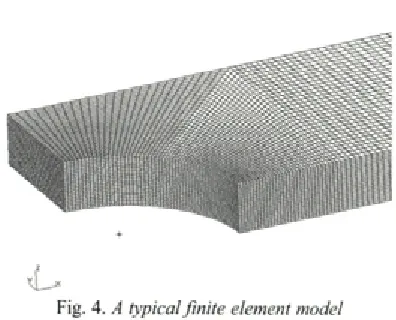 Fig. 4. A typical finite element model