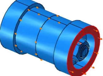 Fig. 5. The boundary conditions of the model in soft-ware.