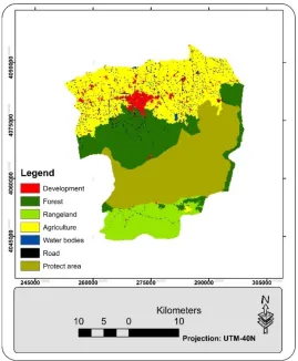 Figure 6. Optimized land use for Gorgan Township  