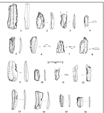 Fig. 8. Tools recovered from the Epipaleolithic sites of the Kohgiluyeh region; 1. Carinated scraper, 2 and 3