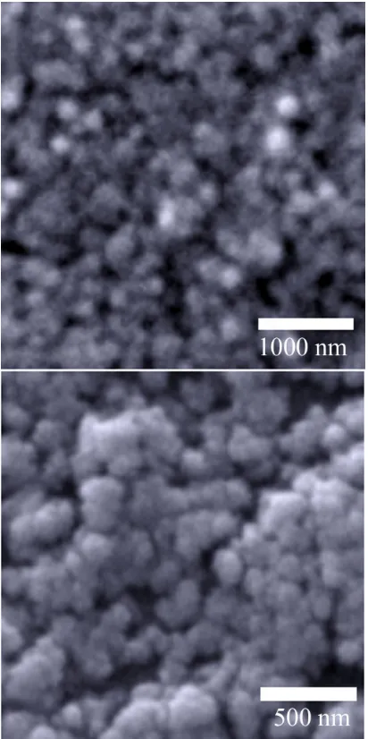 Fig. 2a. SEM images of ZnO nanoparticles at calcined temperature in 400οC. 