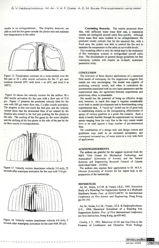 Figure 18. Velocity vectors (maximum velocity 4.4 m/s), 2 seconds after waterspray activation for the case with 285 g/s.