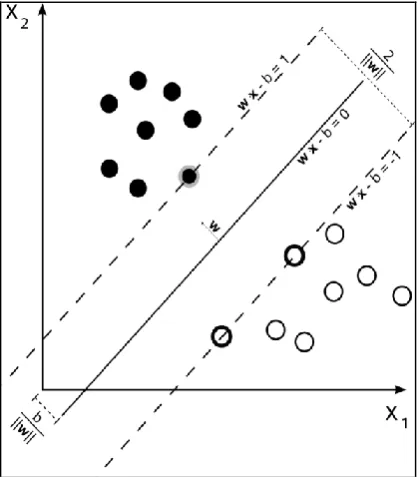 Fig. 8. Binary SVM in the simplest mode 