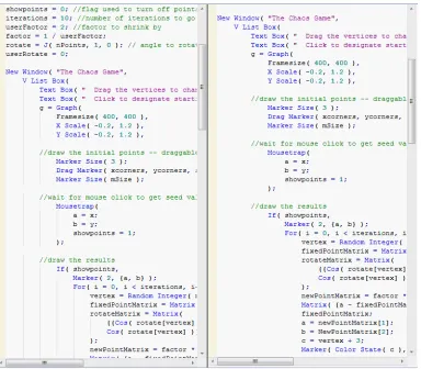Figure 4.5  Example of Splitting a Window Horizontally