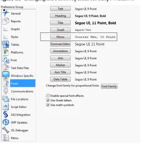 Figure 4.8  Changing the Font Properties for Script Windows