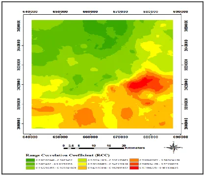 Fig. 3. The RCC map of Khusf 1:100000 stream sediment 