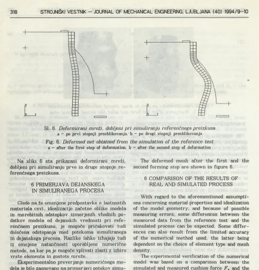 Fig. 6. Deformed net obtained from the simulation of the reference test 
